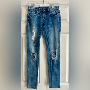 Blank NYC Distressed Skinny Jeans in Blue